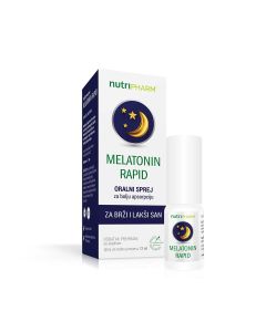Nutripharm MELATONIN RAPID Sprej za oralnu primjenu 12 ml - primjenjuje se direktno u ustima, bez upotrebe vode i omogućuje čak četiri puta bolju apsorpciju* melatonina.