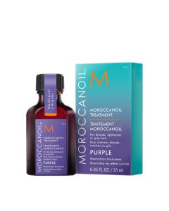 Moroccanoil Treatment Purple Sredstvo za njegu kose 25 ml - njegujuće ulje za specifičan tip kose obogaćeno ljubičastim pigmentima za potiskivanje žutog odsjaja u kosi.