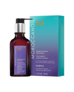 Moroccanoil Treatment Purple Sredstvo za njegu kose 50 ml - njegujuće ulje za specifičan tip kose obogaćeno ljubičastim pigmentima za potiskivanje žutog odsjaja u kosi.