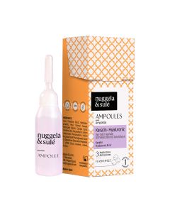 Nuggela & Sule Ampula keratin i hijaluron 10 ml - Popravlja svakodnevno oštećenje kose, a istovremeno rekonstruiraju, zaglađuju i hidratiziraju vlasi kose.