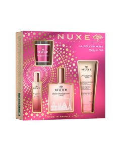 Nuxe "Happy in Pink" set [parfemska voda + gel za tuširanje + suho ulje + svjećica]