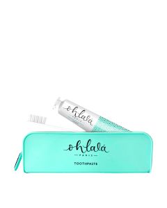 Ohlala PARIS Premium putni set Love Your smile Fresh mint - uključuje Ohlala četkicu za zube od recikliranih organskih materijala i pastu za zube Fresh Mint.