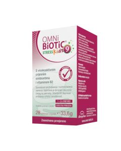 
OMNi-BioTiC STRESS Kids 28 vrećica - sadrži najmanje 3,75 milijardi crijevnih bakterija iz 9 različitih bakterijskih sojeva koji se prirodno nalaze u ljudskim crijevima.
