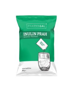 Pharmagal Inulin 30 g - služi kao izvor hrane korisnim bakterijama (prebiotik), potiče rast zdrave crijevne bakterijske flore u smislu povećanja broja korisnih bakterija.