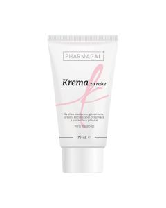Pharmagal Krema za ruke 75 ml - sadrži shea maslac koji osim poticanja regeneracije kože kod malih oštećenja, uspješno štiti kožu ruku od gubitka njene prirodne mekoće i vlažnosti.