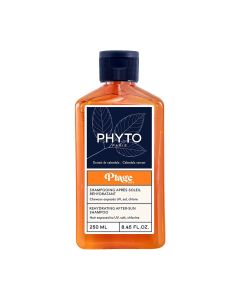 Phyto PLAGE After-sun šampon za kosu 250 ml - kremasta pjena nježno čisti i uklanja ostatke kreme za sunčanje, soli, pijesaka i klora.