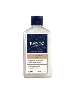 Phyto REPAIR šampon za obnovu oštećene kose 250 ml -  šampon nježno čisti i obnavlja oštećenu i lomljivu kosu. Zahvaljujući ekstraktu bijelog sljeza, kosa je dvostruko sjajnija.​