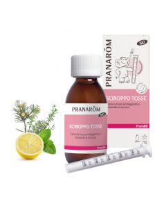 PRANAROM Prana BB sirup protiv kašlja 120 ml - ovaj sirup je indiciran za liječenje svih vrsta kašlja od 1. godine života. Rozo bijela kutija i bočica proizvoda na bijeloj pozadini.