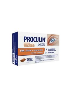 Proculin PLUS meke kapsule za održavanja normalnog vida s antioksidativnim djelovanjem obogaćena vitaminima E, vitaminom C, bakrom i selenom, 30 mekih kapsula 