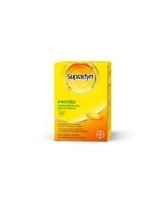 Supradyn® Energija, 30 filmom obloženih tableta. Dodatak prehrani s koenzimom q10, vitaminima i mineralima u tragovima u kutijici