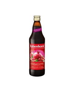 Rabenhorst sok od nara dobar je za zdravlje srca i krvnih žila. Smanjuje kolesterol i tlak. Proizvod je u smeđoj staklenoj boci na bijeloj pozadini.