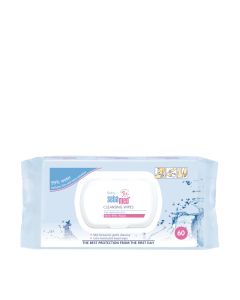 Sebamed Bebe vlažne maramice s 99% vode, bez mirisa. Za mijenjanje pelena i higijenu. pH je 5,5 potiče prirodnu funkciju kožne barijere. Za osjetljivu kožu sklonu atopiji.