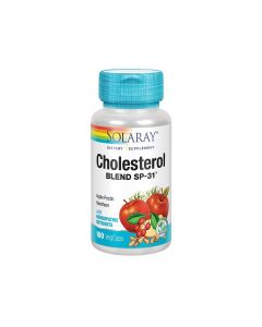 Solaray Cholesterol Blend SP-31™. Proizvod je u srebrno svijetlo plavoj bočici na bijeloj pozadini.