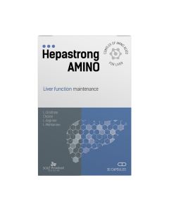 SOLE PHARMA HEPASTRONG AMINO kapsule 30 komada - za održavanje normalne funkcije jetre, kolin doprinosi normalnom metabolizmu lipida i homocisteina te održavanju normalne funkcije jetre.