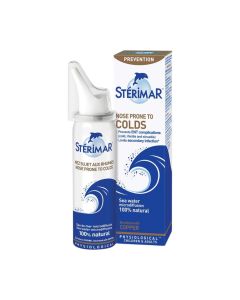 Sterimar Otopina za nos s dodatkom bakrovih soli sprej 50 ml - namijenjena je za sve sklone prehladama, sastoji se od izotonične otopine prirodne morske soli, za bebe s navršenih 6 mjeseci, djecu i odrasle.