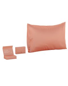 Svilena jastučnica 1 kom - Daydream Pink - Roza - proizvod na bijeloj pozadini s roza kutijom u kojoj dolazi.