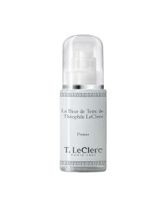 T.LeClerc Primer - Njegova svježa, ugodna tekstura oplemenjuje teksturu kože. Proizvod je u bočici s pumpicom na bijeloj pozadini.