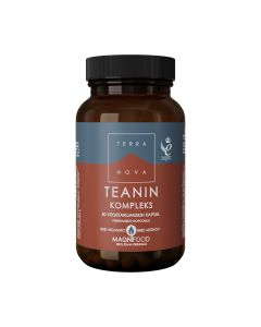 Terranova TEANIN 100mg KOMPLEKS, 50 kapsula -  Dodatak prehrani u obliku kapsula koji sadrži L-teanin i ostvaruje antioksidativno i protuupalno djelovanje.