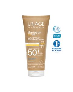 Uriage BARIESUN SPF50+ HIDRATANTNI LOSION - EKO PAKIRANJE 200 ml - Bariésun kombinira visokoučinkoviti filterski kompleks i dva dermatološka patenta za zaštitu kože, sprječavanje oštećenja stanica i foto-starenje uzrokovano UVA, UVB i plavim svjetlom. Pro