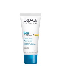 URIAGE Eau Thermale kagana krema 40 ml -  hidratantna i zaštitna krema za lice SPF20. Bijelo plavo žuta tuba na bijeloj pozadini.