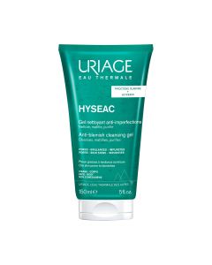 Uriage Hyseac gel za pranje masne i mješovite kože 150 ml - eliminira nečistoće i višak sebuma, savršeno poštujući epidermis, nježno se pjeni u kontaktu s vodom.