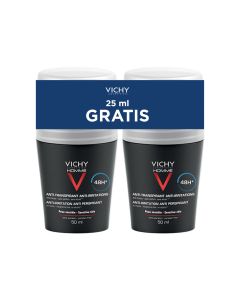 Vichy Roll-on HOMME dezodorans za osjetljivu kožu 1+1 50% GRATIS