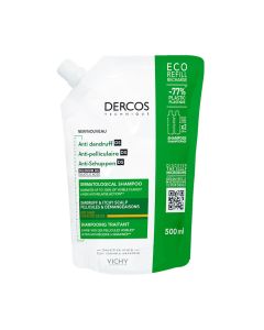 Vichy DERCOS AD Šampon PROTIV PRHUTI za suhu kosu ECO REFILL, 500 ml - šampon za suhu kosu koji djeluje direktno na prhut.