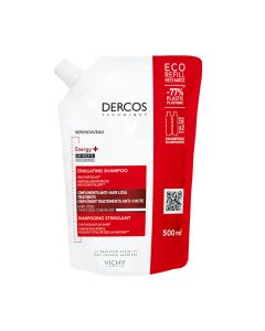 Vichy DERCOS ENERGY+ Stimulirajući šampon protiv opadanja kose ECO REFILL, 500 ml -  stimulirajući šampon namijenjen za sve tipove kose za pomoć u borbi protiv ispadanja kose.