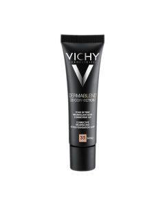 Vichy DERMABLEND 3D Korektivni puder za masnu kožu sklonu aknama s visokim stupnjem prekrivanja, 30 ml, 35 Sand