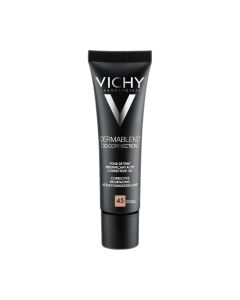 Vichy DERMABLEND 3D Korektivni puder za masnu kožu sklonu aknama s visokim stupnjem prekrivanja, 30 ml, 45 Gold
