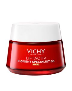 Vichy LIFTACTIV B3 ANTI-DARK SPOTS krema protiv hiperpigmentacijskih mrlja i bora SPF50, 50 ml - pogledajte sve o proizvodu koji pomaže smanjiti nastanak i korigirati vidljive hiperpigmentacijske mrlje i bore.