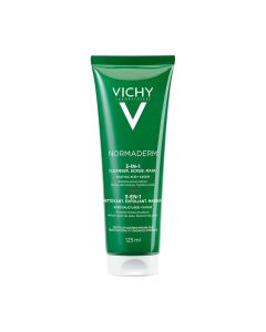 Vichy NORMADERM 3u1 piling, maska i krema za čišćenje lica za masnu kožu, 125 ml
