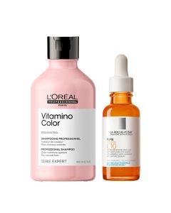 La Roche-Posay x L’Oréal Professionnel Vitamin Boost rutina - PURE VITAMIN C10 serum +  Vitamino Color šampon [POKLON uz kupnju Absolut Repair ulje]