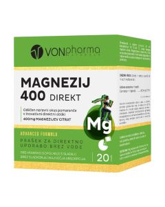 VONpharma Magnezij 400 direkt 20 vrećica