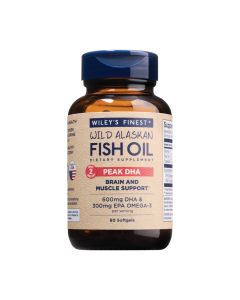 Wiley's Finest Wild Alaskan fish oil PEAK DHA 60 kapsula - dodatak prehrani Peak DHA razvijen je za podršku tjelesnoj aktivnosti za osobe s tjelesno aktivnim stilom života.