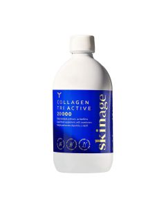 Yasenka Collagen TRI ACTIVE 20.000 – NOVO 500 ml - aktivni sastojci koji sežu u sve slojeve kože osiguravajući obnovu i zaustavljajući proces starenja. Bijelo plava bočica proizvoda na bijeloj pozadini.
