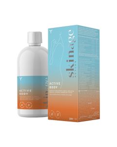 Yasenka SKINAGE ACTIVE BODY DETOKS 500 ml - donosi kombinaciju sastojaka koji omogućuju detox ili detoksikaciju organizma, odnosno čišćenje i obnovu jetre, brže uklanjanje toksina iz tijela. Bijelo plavo smeđa boca i kutija proizvoda na bijeloj pozadini.