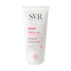SVR TOPIALYSE krema za njegu suhe i osjetljive kože 200 ml - bogata njega za suhu kožu, 48-h učinkovitost. Formula bez silikona koja umiruje osjećaj zatezanja i nelagode. Bijelo roza tuba proizvoda na bijeloj pozadini.