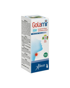 Aboca Golamir 2Act sprej za grlo 30 ml - prirodno umiruje i štiti grlo stvaranjem zaštitnog sloja na sluznici, za djecu od 6 godina i odrasle. Bez glutena i umjetnih sastojaka.