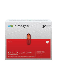 Almagea Krill Oil Cardio+ 30 kapsula - ulje krila bogat je prirodni izvor omega-3 masnih kiselina te sadrži višestruko bolje i lakše iskoristive omega-3 masne kiseline nego riblje ulje.