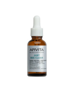 Apivita Just Bee Clear serum 30 ml - uklanja nepravilnosti i poboljšava teksturu kože, eksfolira i smanjuje tragove od akni.