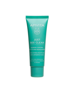 Apivita Just Bee Clear matirajuća hidratantna gel krema 40 ml - S 5% niacinamida pruža potpunu njegu za kožu sklonu proširenim porama i miteserima.