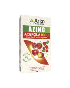 Arkopharma Azinc Acerola 1000 30 tableta za žvakanje - vitamin C dolazi iz acerola bobica prirodna podrijetla zbog čega se bolje apsorbira u tijelu.