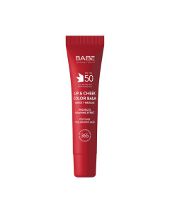 BABÉ Sun lip & Cheek balm Red SPF50 20 ml - balzam za usne i obraze s vrlo visokim stupnjem zaštite i širokim spektrom djelovanja, u nježnoj crvena nijansi, pruža zaštitu, hidrataciju i prirodan efekt punijih usana i obraza.