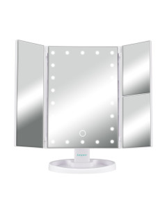 BEPER Led Make up ogledalo - praktično ogledalo s 22 ugrađene LED svjetleće lampe, idealno za šminkanje i svakodnevnu rutinu ljepote i njege lica.