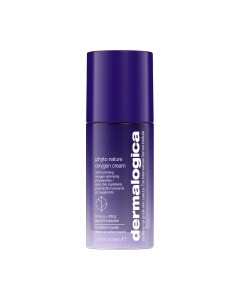 Dermalogica Phyto Nature Oxygen Cream 50 ml - lagana dnevna krema s fitoaktivnim tvarima za hidrataciju i optimizaciju kisika. Prožima kožu svježinom, učvršćuje ju i revitalizira. Ljubičasto bijela bočica proizvoda na bijeloj pozadini.