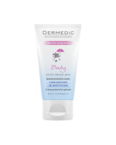 DERMEDIC LINUM EMOLIJENT BABY Posebna zaštitna krema za lice SPF15 50 ml - za suhoću i atopičnu kožu, posebno se preporučuje za hladne dane, štiti od UVA i UVB zračenja.