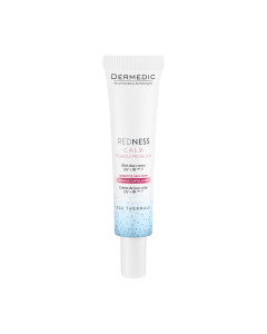 DERMEDIC REDNESS CALM Bogata dnevna krema UV+IR SPF20 40 ml - jača osjetljivu kožu zahvaćenu kuperozom i štiti je od čimbenika koji uzrokuju pojavu i pojačavanje crvenila, širenja površnih kapilara i eritematoznih reakcija.