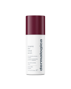 Dermalogica Dynamic Skin Retinol Serum u bočici s pumpicom u pakiranju od 30 ml.  njegovo učinkovito anti-age djelovanje Smanjuje vidljivost bora, Obnavlja teksturu kože i smanjuje pore, Ujednačava boju tena
