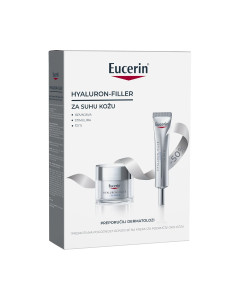 Eucerin Hyaluron-Filler SET x 3 EFFECT dnevna krema SPF15 50 ml + krema za područje oko očiju SPF15 15 ml 2025 - anti age tretmani za njegu lica sa zaštitnim faktorom.